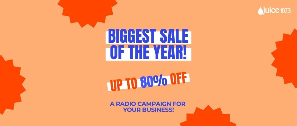 Juice 107.3 EOFY Sale 2026_Web Banner 1248x533px