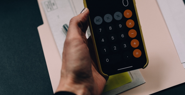 photo of a calculator